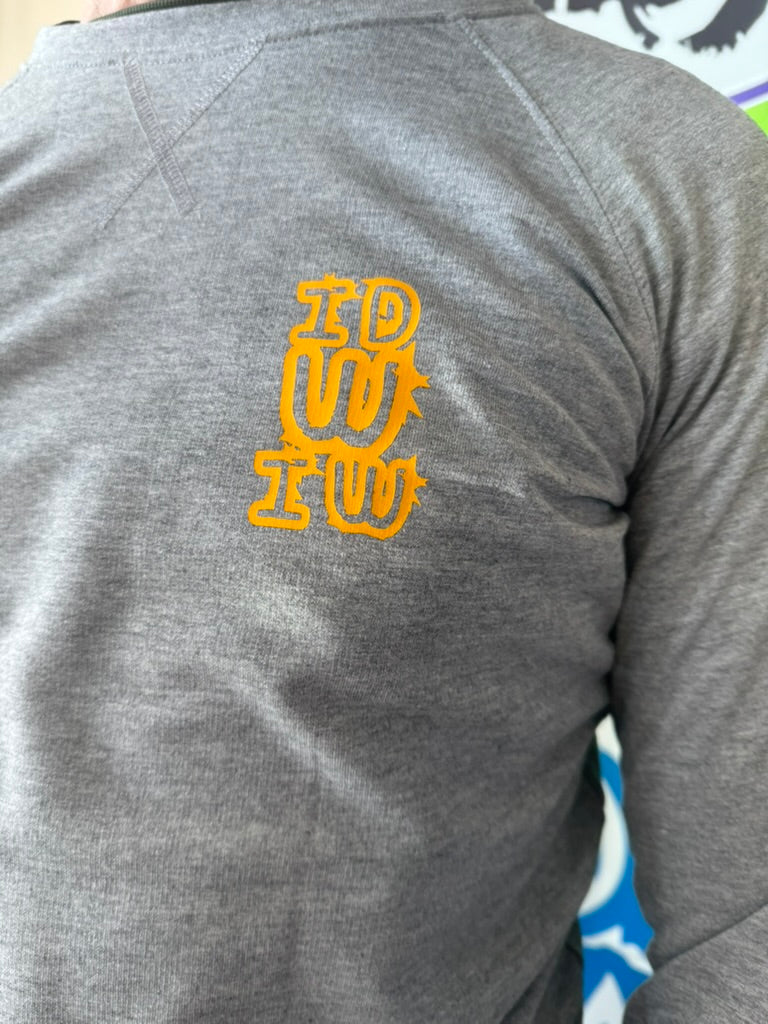 FELPA GARZATA CON LOGO "I DO WHAT I WANT" ARANCIONE