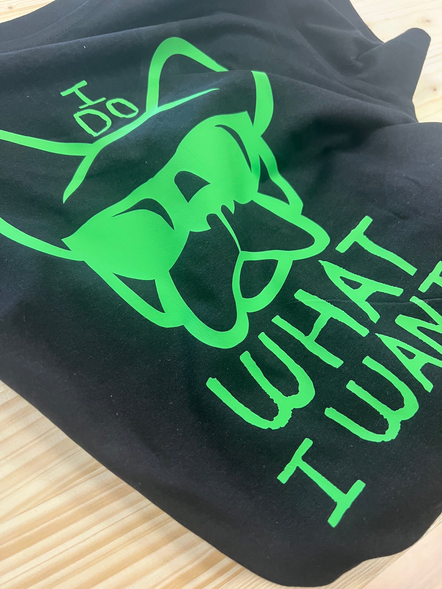 T-shirt NERA, da donna in cotone, "ETTORE I DO WHAT I WANT"