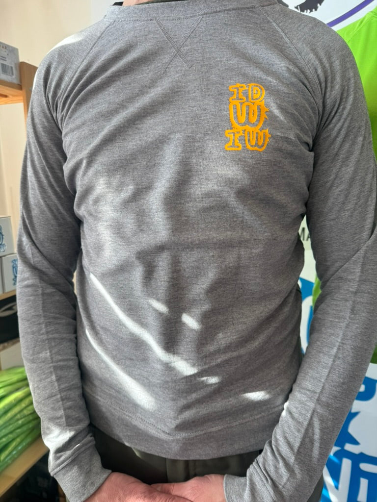 FELPA GARZATA CON LOGO "I DO WHAT I WANT" ARANCIONE