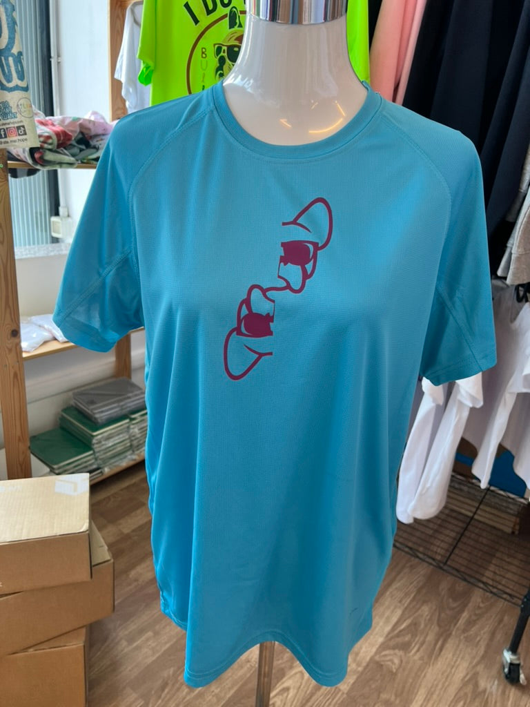 T-shirt tecnica turchese - Ettore verticale