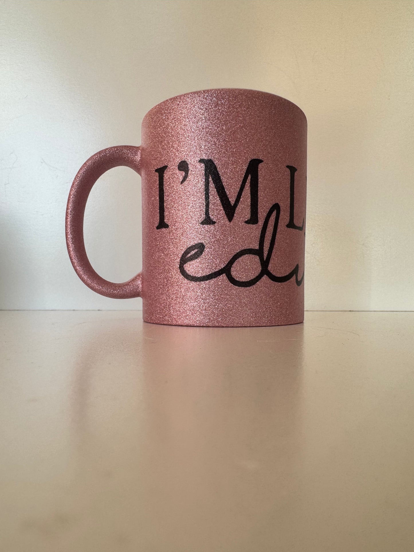 Tazza in ceramica GLITTERATA IN 3 COLORI STAMPATA