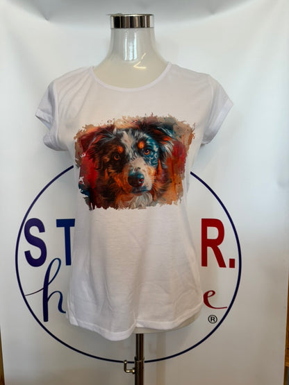 T-shirt DONNA con il tuo PELOSINO (TATTO COTONE)
