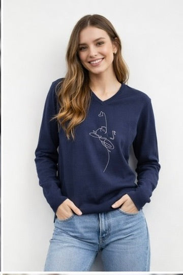 Maglioncino BLU- Ettore cuoricino