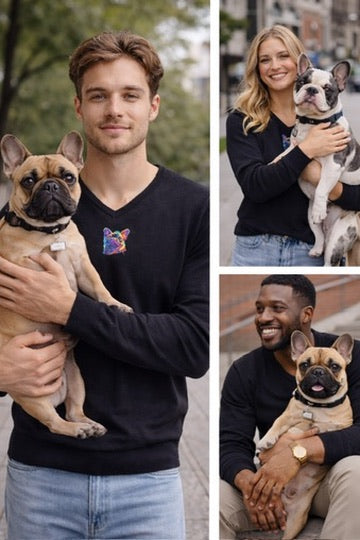 Maglioncino NERO- Ettore colorful