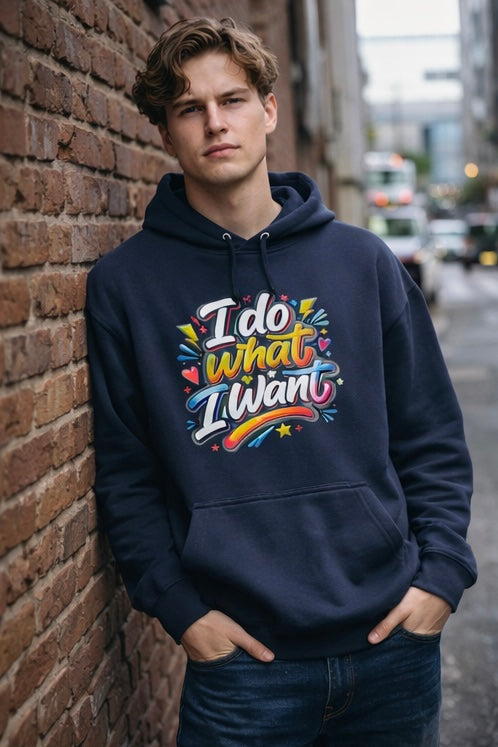 Felpa blu- I do what I want 2026
