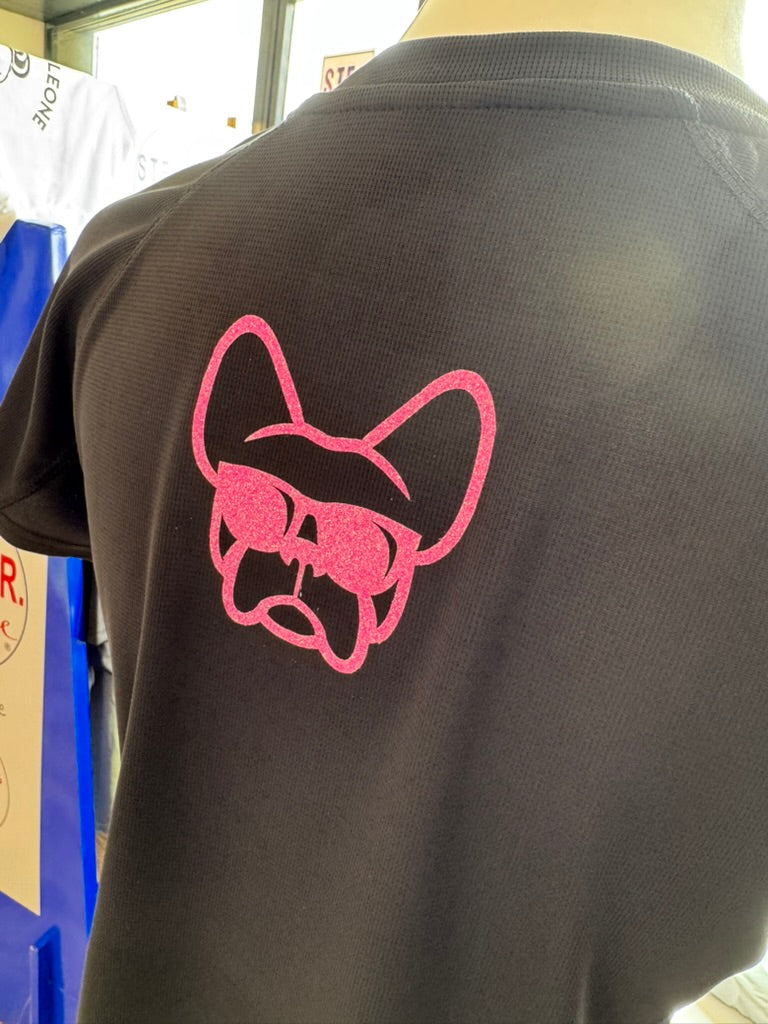 T-shirt tecnica NERA da donna, stampa "ETTORE -I DO WHAT I WANT"