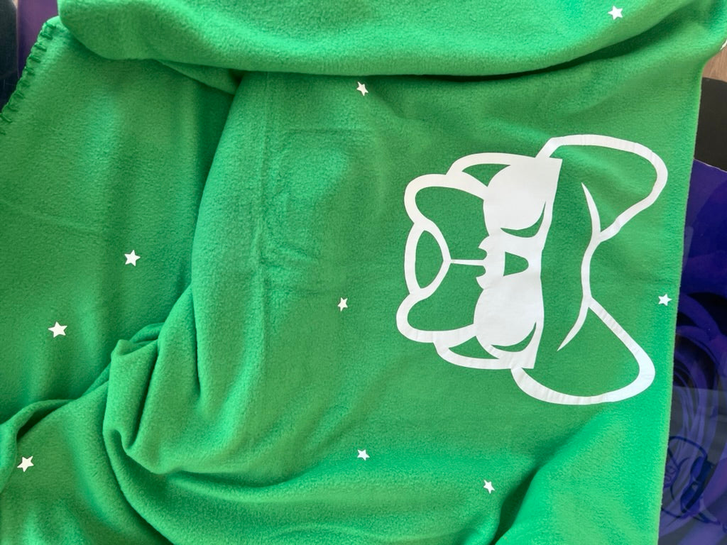 Coperta in pile con stampa Ettore