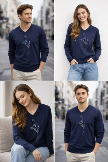 Maglioncino BLU- Ettore cuoricino