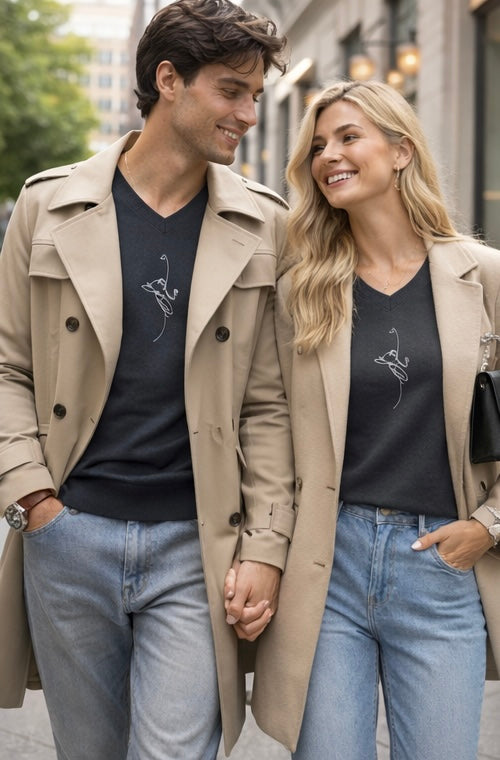 Maglioncino nero- Ettore cuoricino