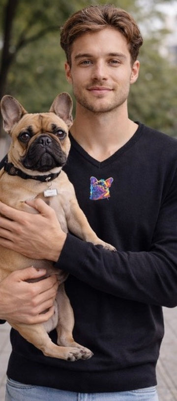 Maglioncino NERO- Ettore colorful