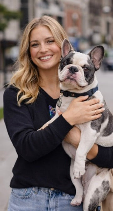 Maglioncino NERO- Ettore colorful