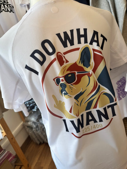 T-shirt TECNICA BIANCA stampa "ETTORE I DO WHAT I WANT" vers 2025