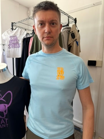 T-shirt TECNICA AZZURRA stampa "I DO WHAT I WANT"