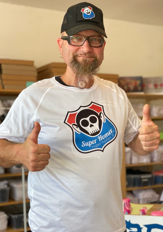T-shirt TECNICA BIANCA stampa "SUPER HOMER"