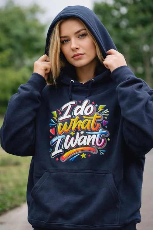 Felpa blu- I do what I want 2026