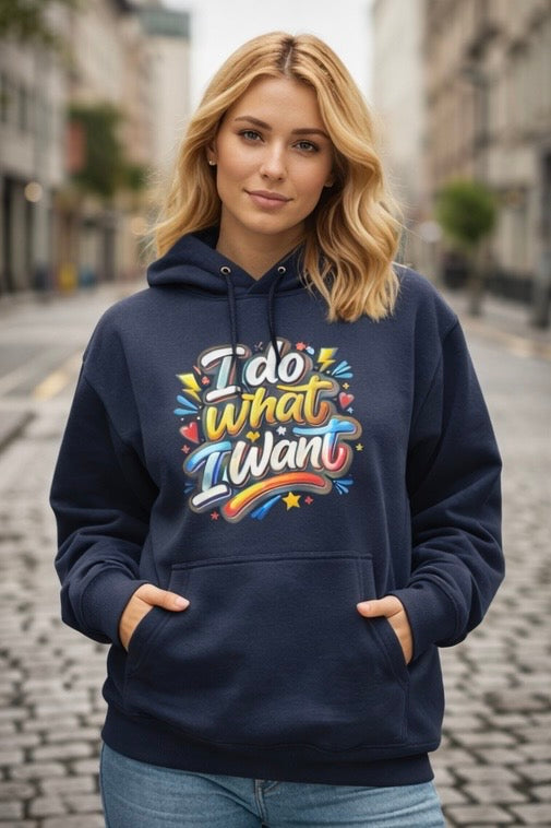 Felpa blu- I do what I want 2026