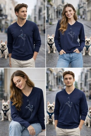 Maglioncino BLU- Ettore cuoricino