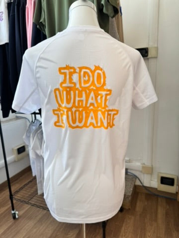 T-shirt TECNICA BIANCA stampa "I DO WHAT I WANT"