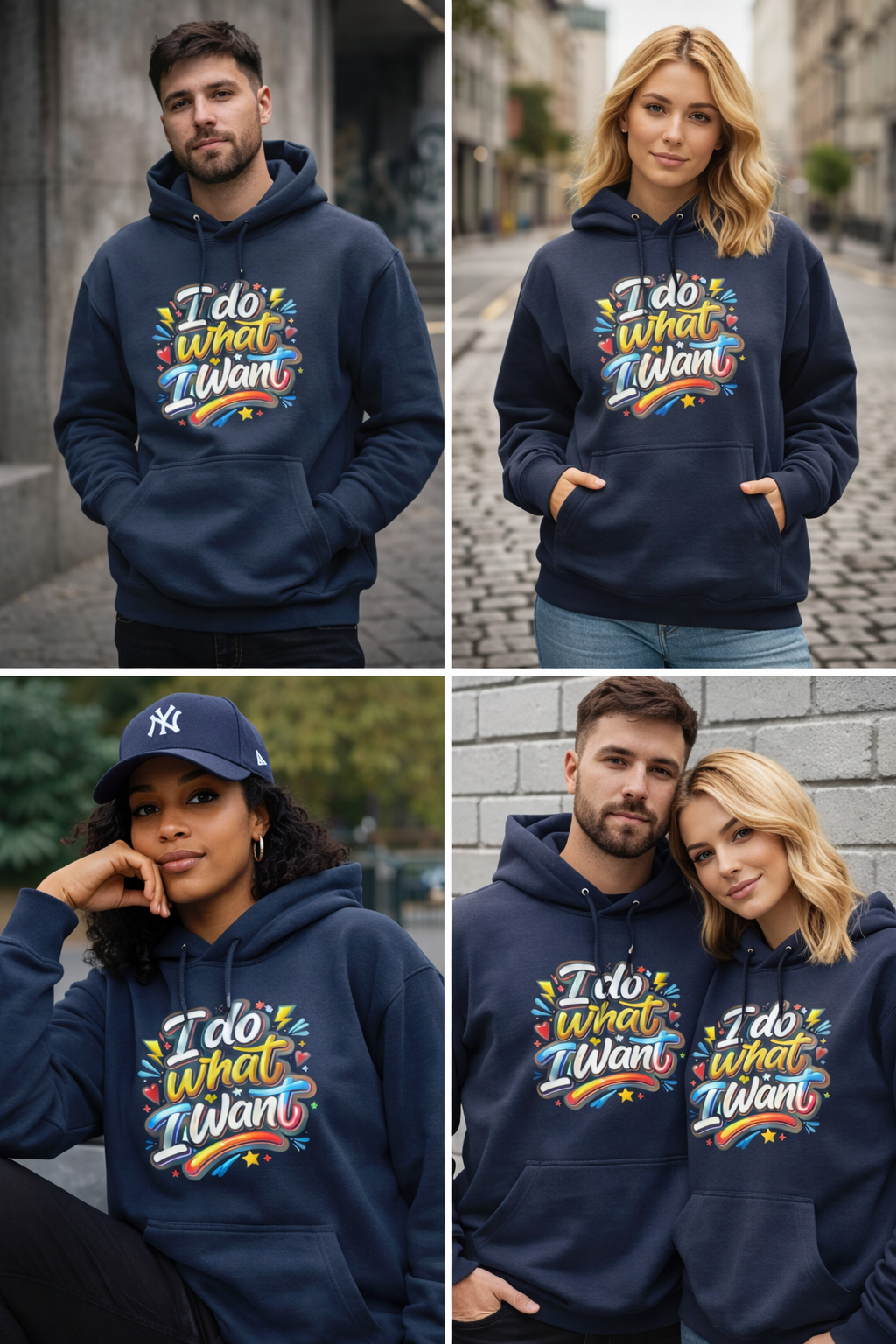 Felpa blu- I do what I want 2026