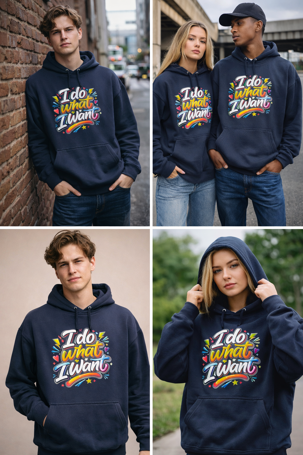 Felpa blu- I do what I want 2026