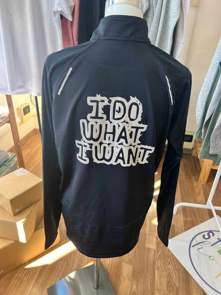 Felpa tecnica nera - I do what I want