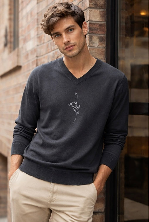 Maglioncino nero- Ettore cuoricino