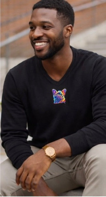 Maglioncino NERO- Ettore colorful