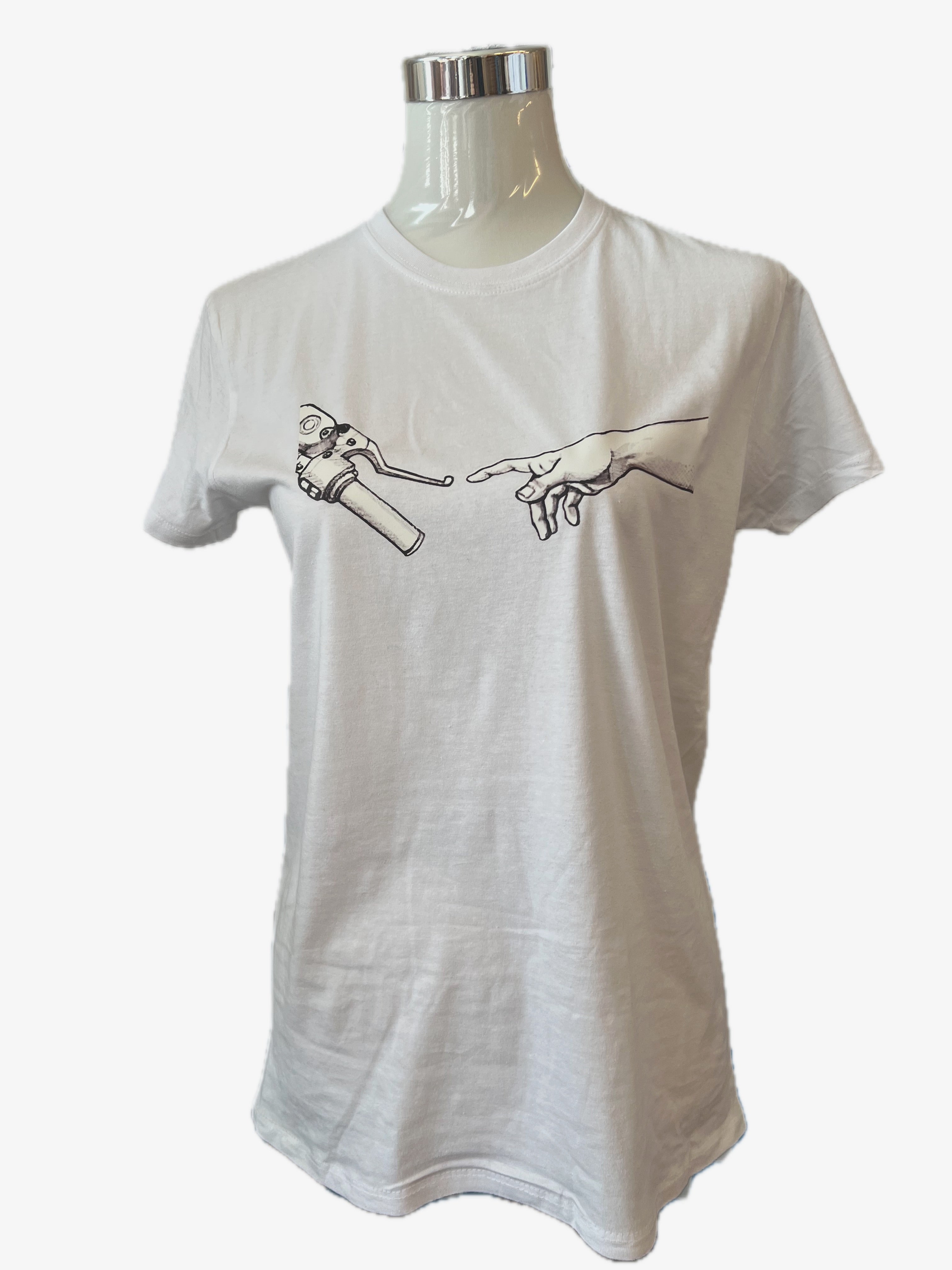 T-shirt con grafica MANO E MANUBRIO di @TIZINMOTO
