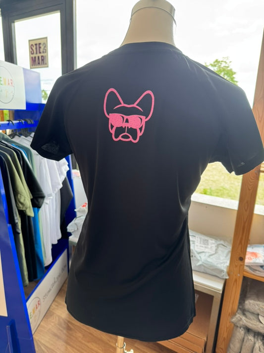 T-shirt tecnica NERA da donna, stampa "ETTORE -I DO WHAT I WANT"