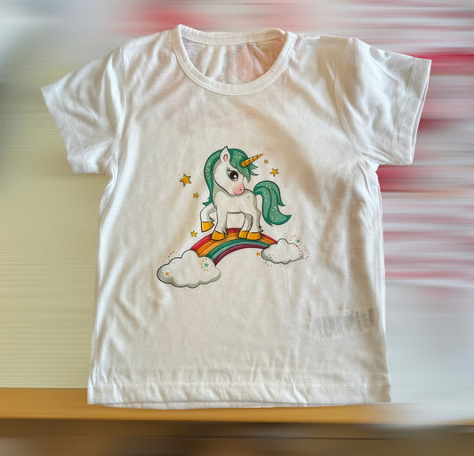 T-shirt BABY con stampa UNICORNO VERDE