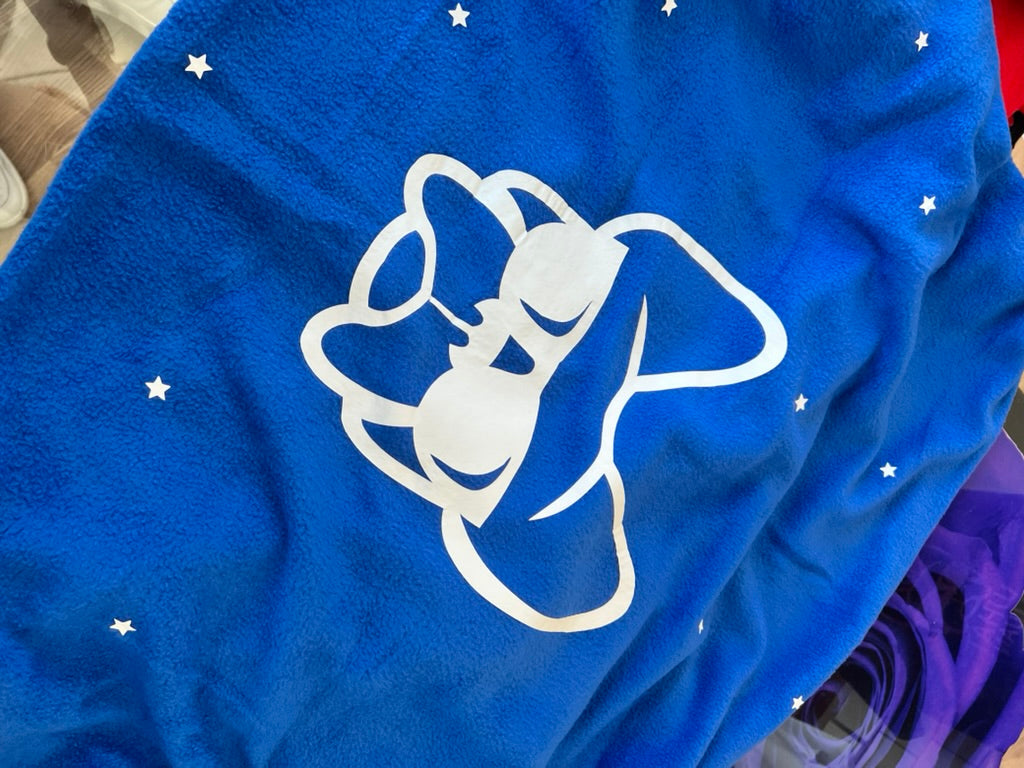 Coperta in pile con stampa Ettore