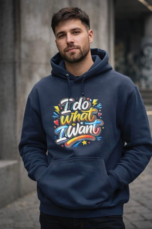 Felpa blu- I do what I want 2026