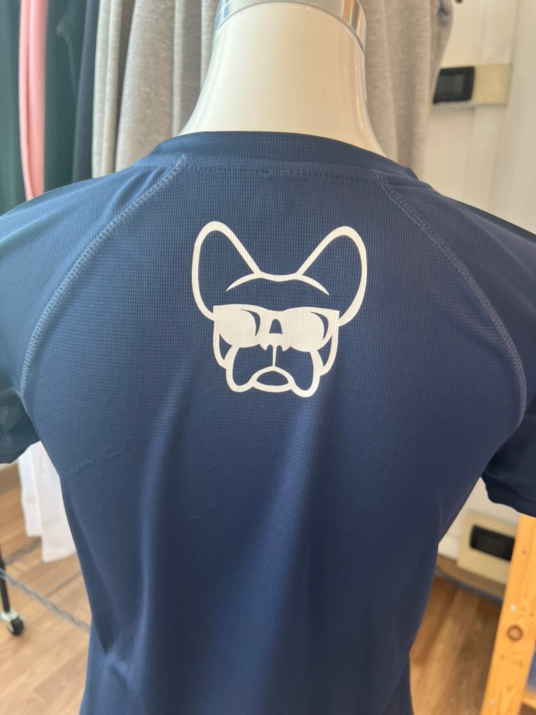 T-shirt tecnica BLU da donna, stampa "ETTORE -I DO WHAT I WANT"