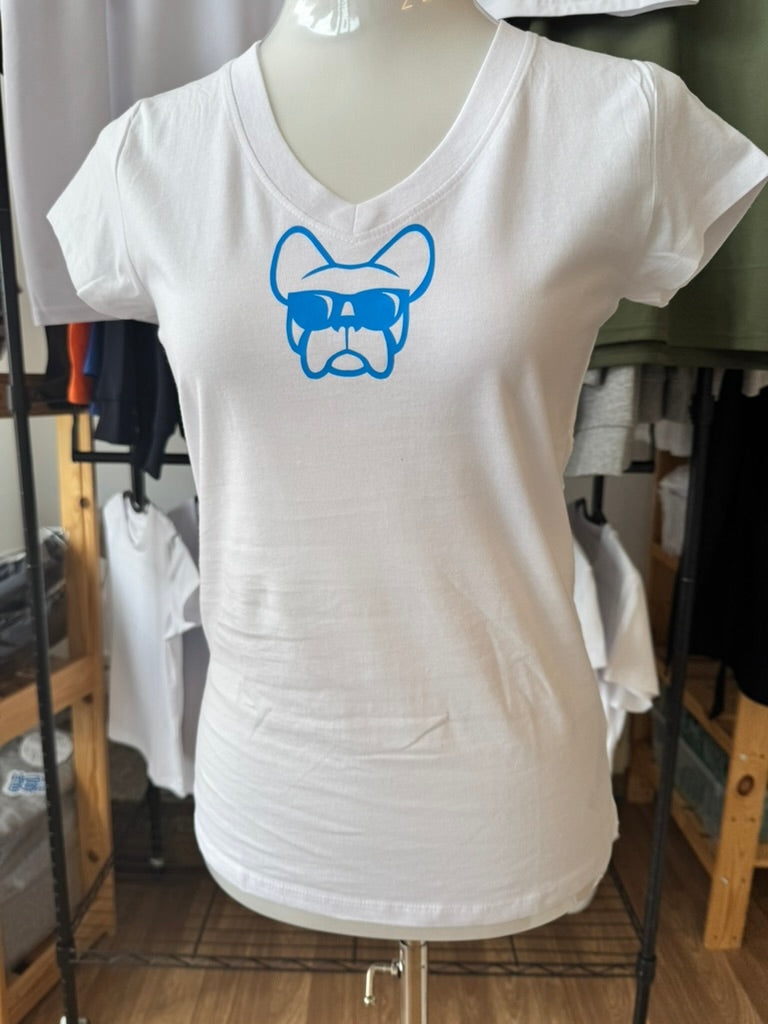 T-shirt BIANCA, scollo a V, "ETTORE I DO WHAT I WANT"