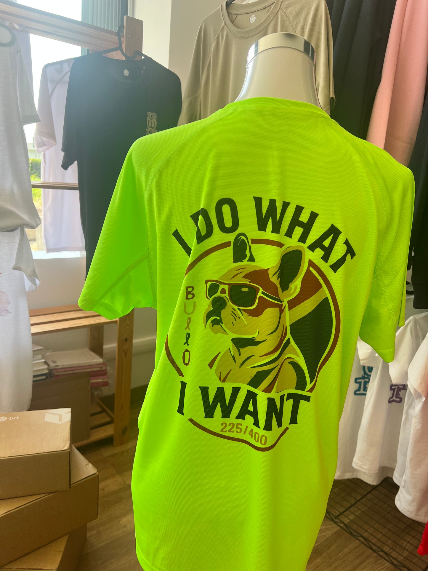 T-shirt TECNICA VERDE LIME stampa "BULLO-I DO WHAT I WANT"