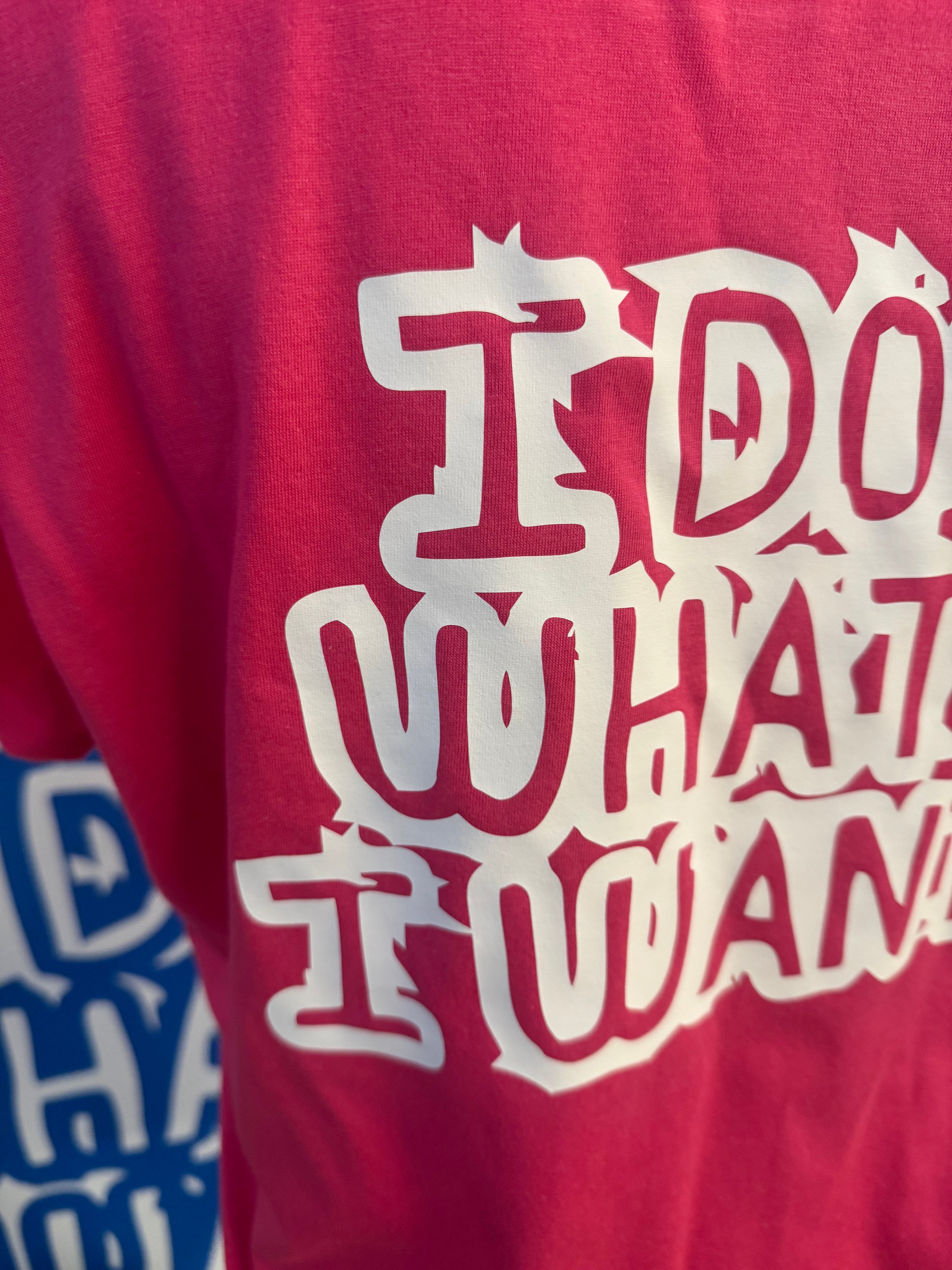 T-shirt rosa in 100 % cotone, "I DO WHAT I WANT"