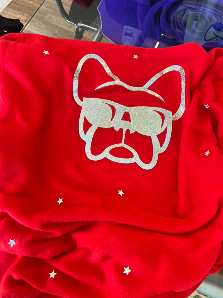 Coperta in pile con stampa Ettore