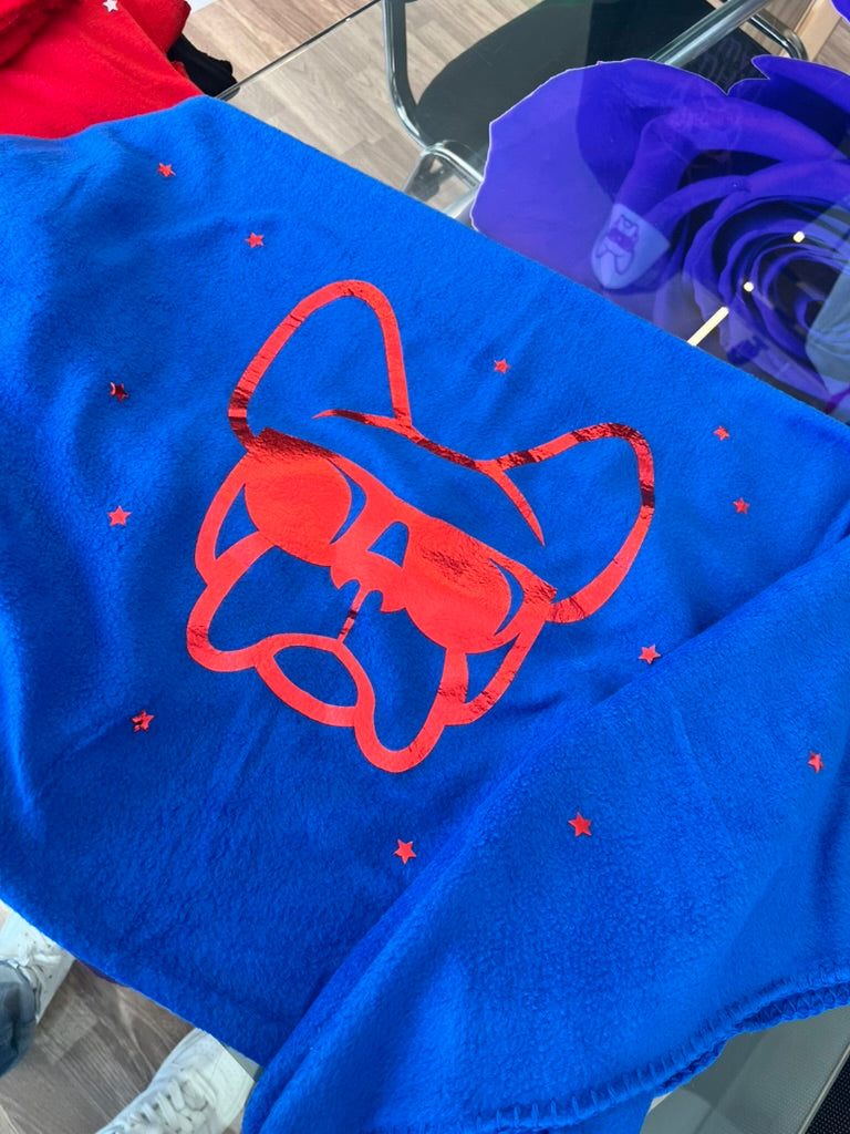 Coperta in pile con stampa Ettore