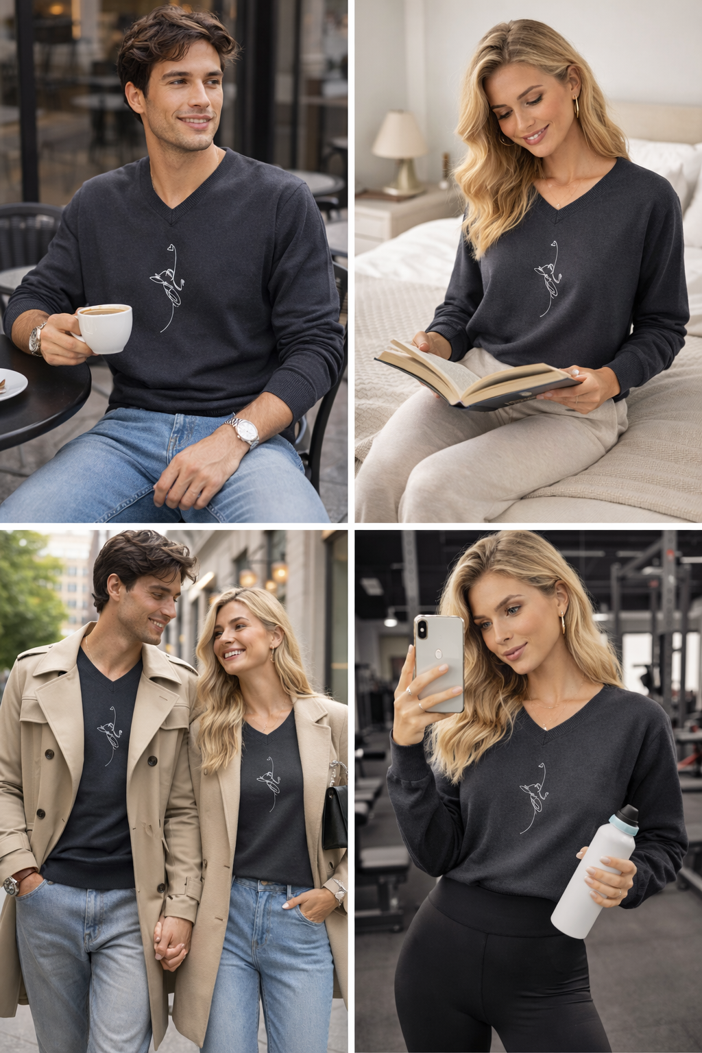 Maglioncino nero- Ettore cuoricino