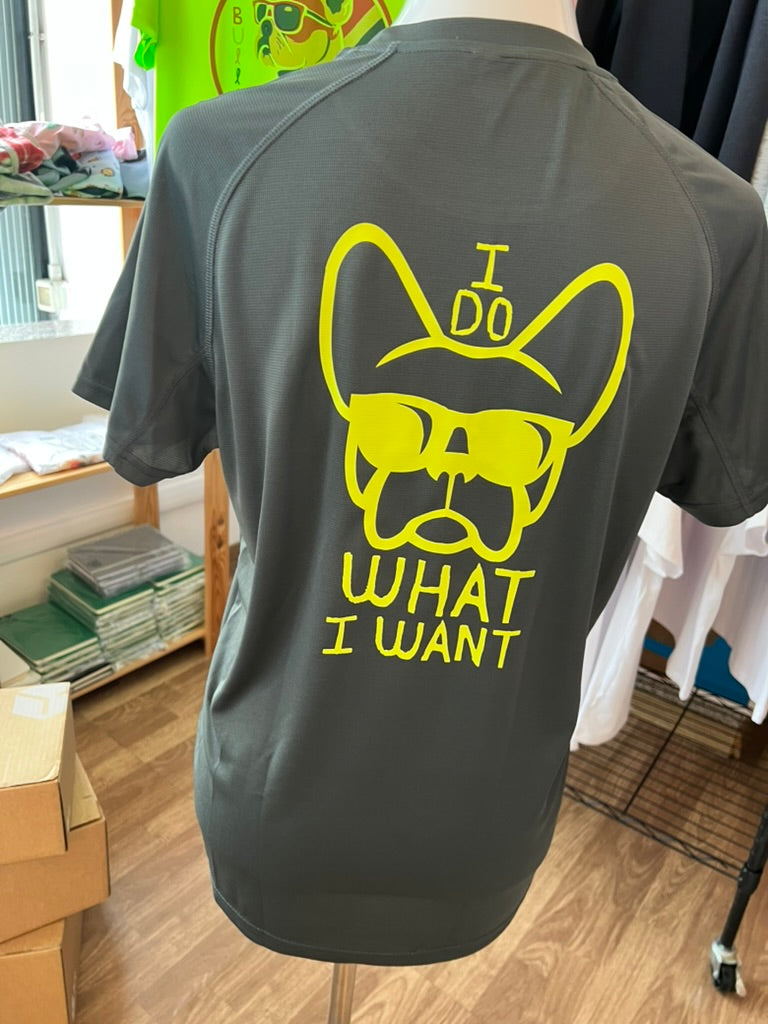 T-shirt tecnica grigio piombo- Ettore verticale