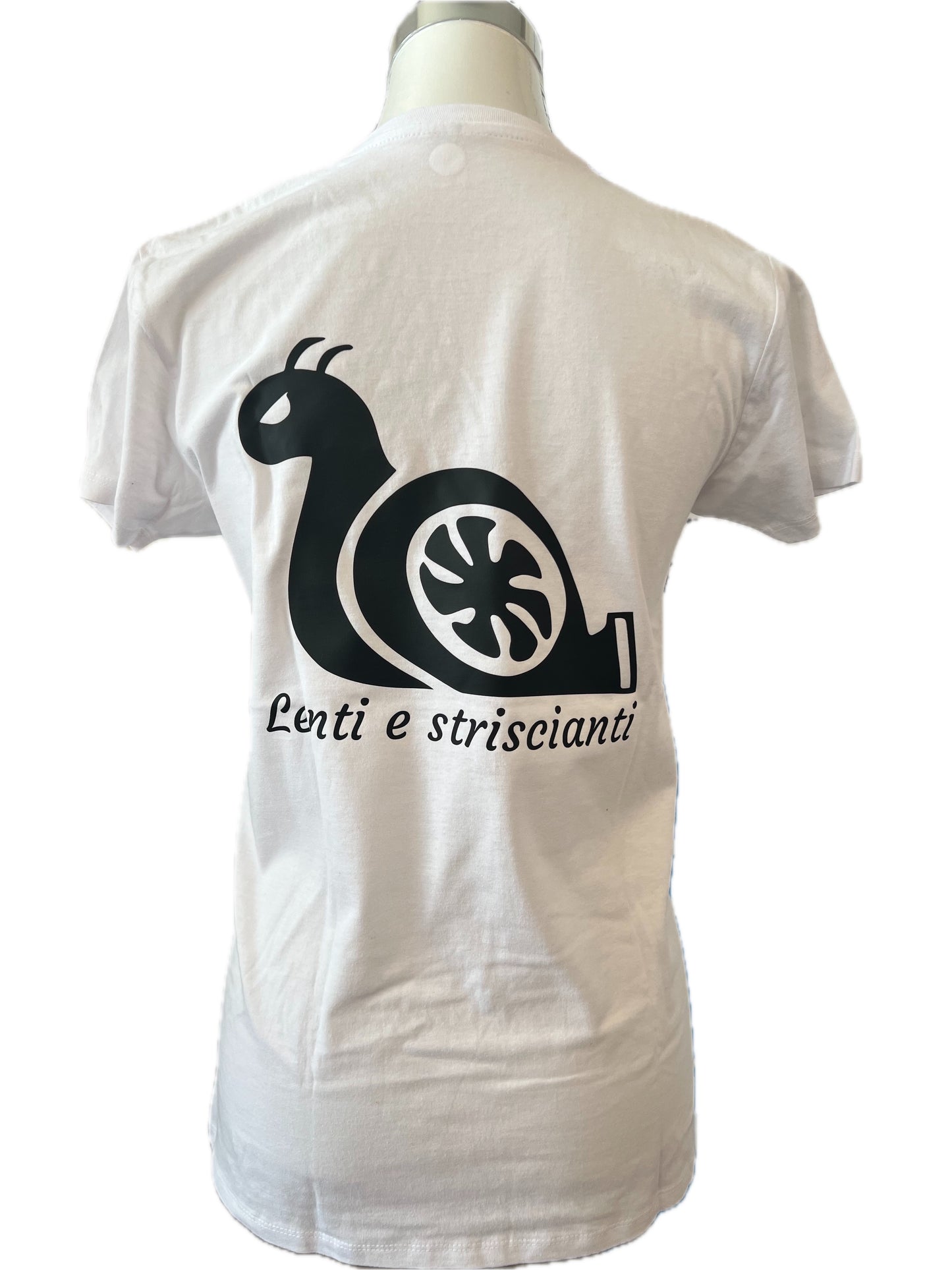 T-shirt in cotone con grafica LENTI E STRISCIANTI di @TIZINMOTO