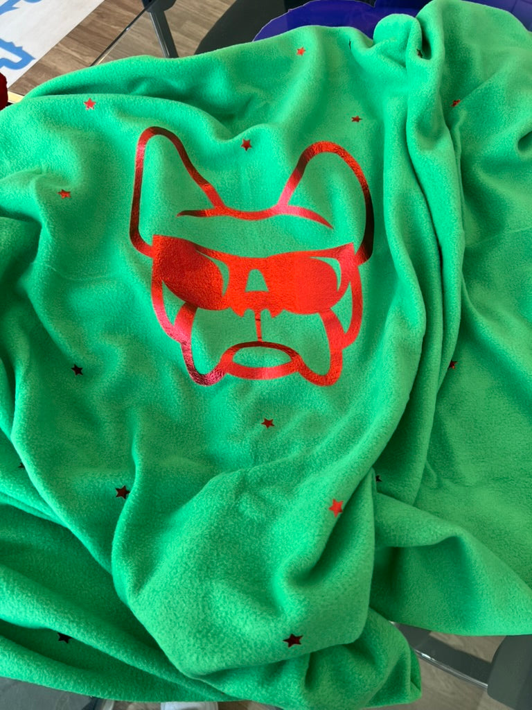 Coperta in pile con stampa Ettore