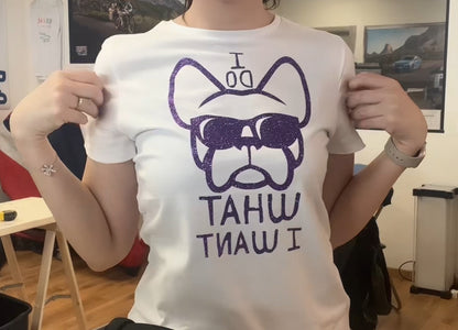 T-shirt BIANCA, da donna in cotone, "ETTORE I DO WHAT I WANT"