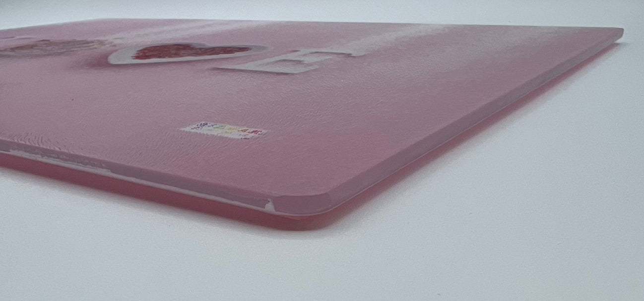 Tagliere in vetro testurizzato 40X30 CM - stampa rosa love